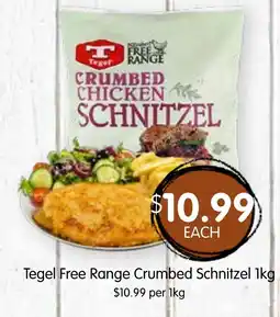 Tegel Free Range Crumbed Schnitzel