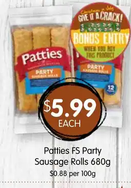 Spudshed Patties FS Party Sausage Rolls offer