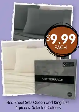 Spudshed Bed Sheet Sets Queen and King Size offer