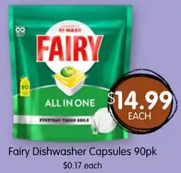Spudshed Fairy Dishwasher Capsules offer