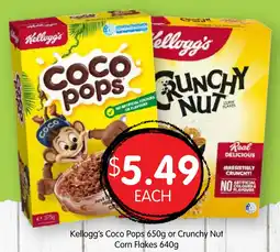 Kellogg's Coco Pops or Crunchy Nut Corn Flakes