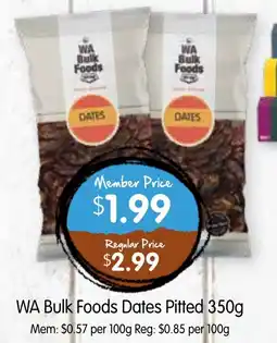 Spudshed WA Bulk Foods Dates Pitted offer