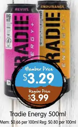 Spudshed Tradie Energy offer
