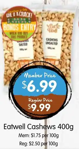 Spudshed Eatwell Cashews offer