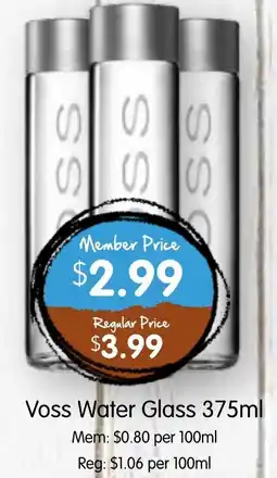 Spudshed Voss Water Glass offer