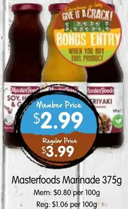 Spudshed Masterfoods Marinade offer