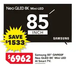 Harvey Norman Samsung 85" QN900F Neo QLED 8K* Mini LED Al Smart TV offer