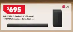 Harvey Norman LG S70TY Q Series 3.1.1-Channel 400W Dolby Atmos Soundbar. offer