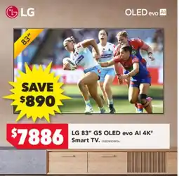 Harvey Norman LG 83" G5 OLED evo Al 4K Smart TV offer