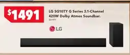 Harvey Norman LG SG10TY G Series 3.1-Channel 420W Dolby Atmos Soundbar offer