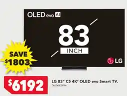 Harvey Norman LG 83" C5 4K OLED evo Smart TV offer