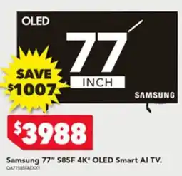 Harvey Norman Samsung 77" S85F 4K* OLED Smart Al TV offer