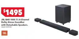 Harvey Norman JBL BAR 1000 7.1.4-Channel Dolby Atmos Soundbar with Detachable Speakers offer