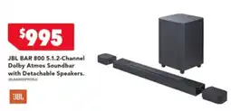 Harvey Norman JBL BAR 800 5.1.2-Channel Dolby Atmos Soundbar with Detachable Speakers offer