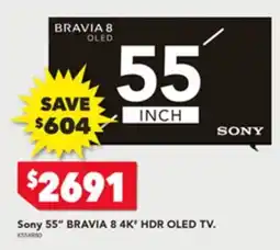 Harvey Norman Sony 55" BRAVIA 8 4K* HDR OLED TV offer