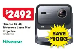Harvey Norman Hisense C2 4K Trichroma Laser Mini Projector offer