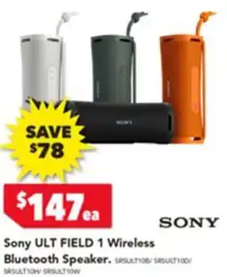 Harvey Norman Sony ULT FIELD 1 Wireless Bluetooth Speaker offer