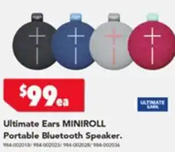 Harvey Norman Ultimate Ears MINIROLL Portable Bluetooth Speaker offer