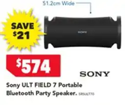 Harvey Norman Sony ULT FIELD 7 Portable Bluetooth Party Speaker offer