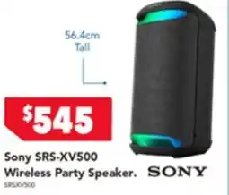 Harvey Norman Sony SRS-XV500 Wireless Party Speaker offer