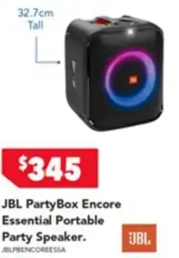 Harvey Norman JBL PartyBox Encore Essential Portable Party Speaker offer