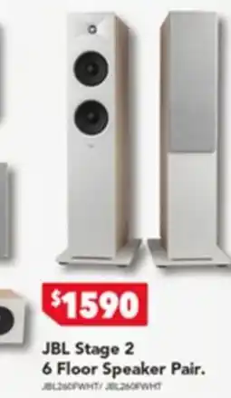 Harvey Norman JBL Stage 2 6 Floor Speaker Pair offer