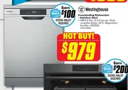 The Good Guys W Westinghouse Freestanding Dishwasher - Stainless Steel offer