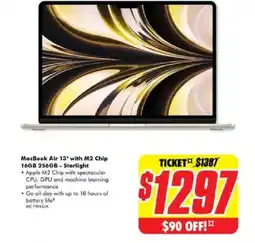 The Good Guys MacBook Air 13" with M2 Chip 16GB 256GB - Starlight offer