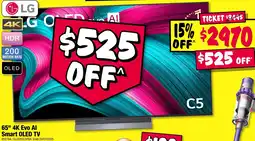 JB Hi-Fi LG 65" 4K Evo Al Smart OLED TV offer