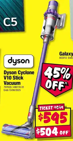 JB Hi-Fi Dyson Cyclone V10 Stick Vacuum offer