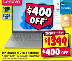 JB Hi-Fi Lenovo 14" Ideapad 5i 2-In-1 Notebook offer