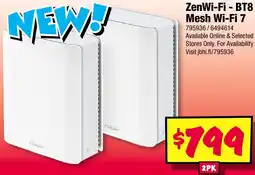 JB Hi-Fi ZenWi-Fi - BT8 Mesh Wi-Fi 7 offer