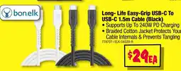 JB Hi-Fi Bonelk Long-Life Easy-Grip USB-C To USB-C Cable offer