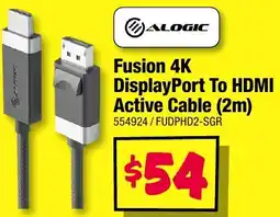 JB Hi-Fi ALOGIC Fusion 4K DisplayPort To HDMI Active Cable offer
