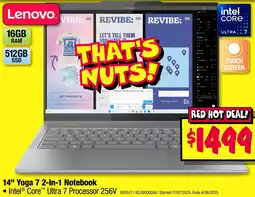 JB Hi-Fi Lenovo 14" Yoga 7 2-In-1 Notebook offer