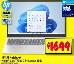 JB Hi-Fi hp 15" Al Notebook offer