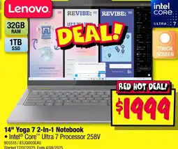 JB Hi-Fi Lenovo 14" Yoga 7 2-In-1 Notebook offer