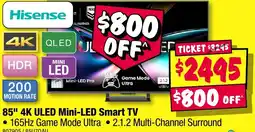 JB Hi-Fi Hisense 85" 4K ULED Mini-LED Smart TV offer