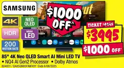 JB Hi-Fi SAMSUNG 85" 4K Neo QLED Smart Al Mini LED TV offer