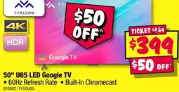 JB Hi-Fi FFALCON 50" U65 LED Google TV offer