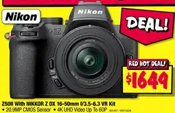 Nikon Z50II With NIKKOR Z DX 16-50mm f/3.5-6.3 VR Kit