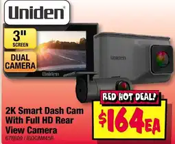 JB Hi-Fi Uniden 2K Smart Dash Cam With Full HD Rear offer