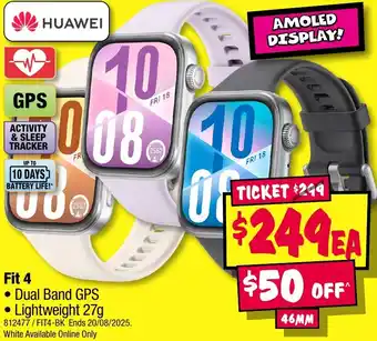 JB Hi-Fi HUAWEI Fit 4 offer
