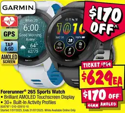 JB Hi-Fi GARMIN Forerunner 265 Sports Watch offer