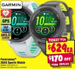 JB Hi-Fi GARMIN Forerunner 265S Sports Watch offer