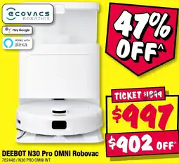JB Hi-Fi ECOVACS deebot n30 pro omni robovac offer