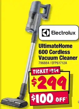 JB Hi-Fi Electrolux UltimateHome 600 Cordless Vacuum Cleaner offer