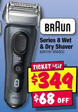 JB Hi-Fi BRAUN Series 8 Wet & Dry Shaver offer