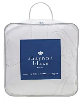 Harris Scarfe Shaynna blaze 1000gsm memory fibre topper qb offer