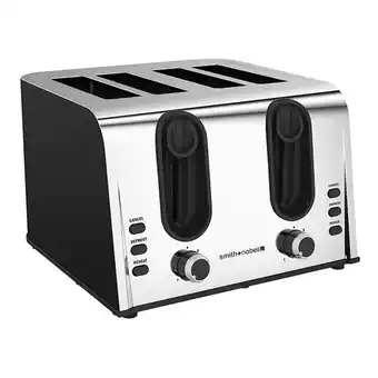 Harris Scarfe Smith + nobel stainless steel 4 slice toaster black offer